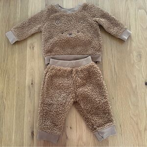 Cat & Jack Tan Fleece Baby Outfit